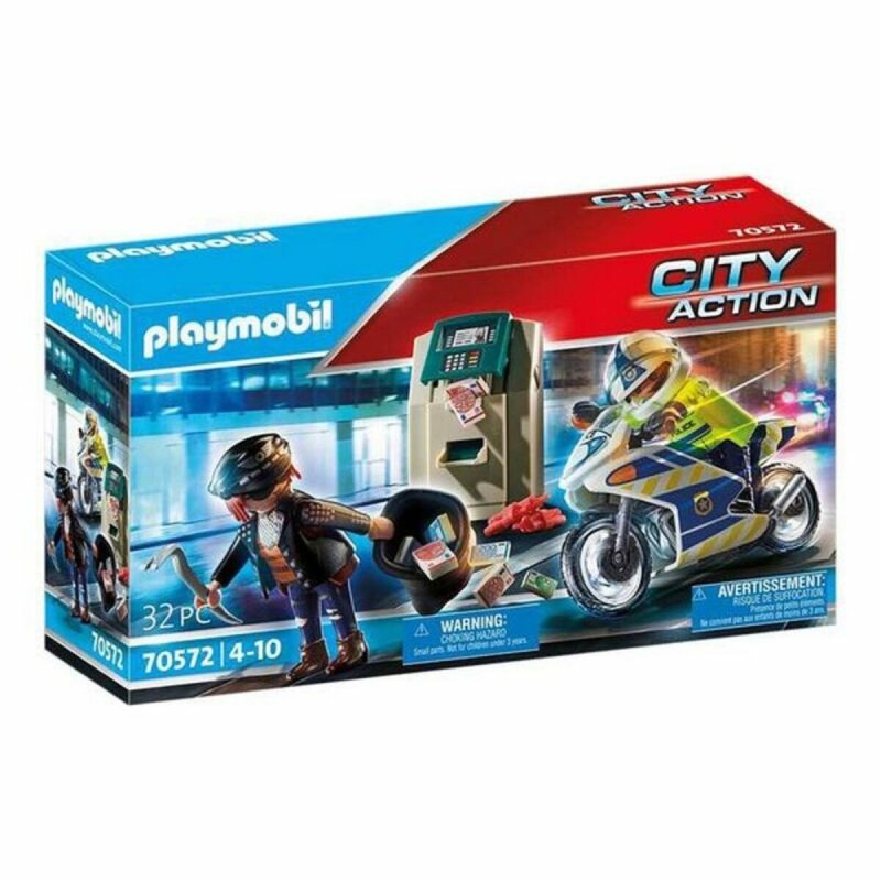 Playset City Action Police Motorbike Playmobil 70572 (32 pcs) - Acheter à 17,26 € seulement chez Collector's Boutique