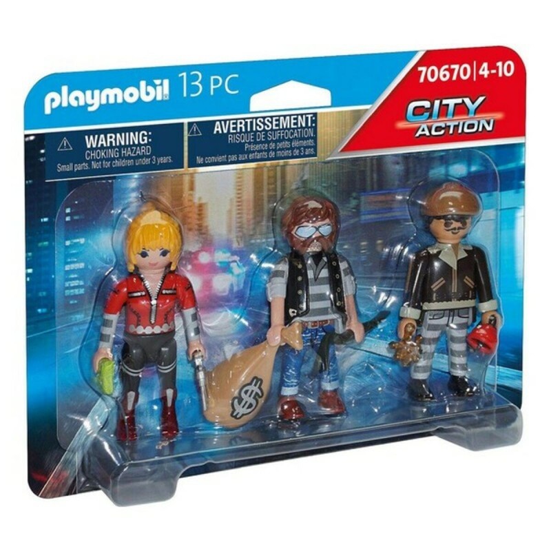 Ensemble de Figurines City Action Thieves Playmobil 70670 (13 pcs) - Acheter à 10,60 € seulement chez Collector's Boutique