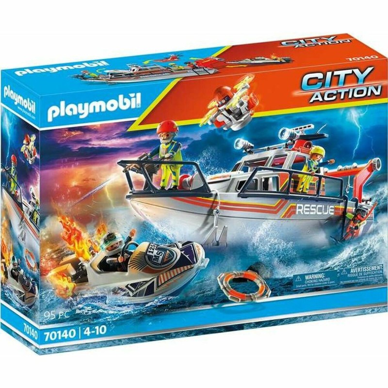 Playset Playmobil City Action Fire Fighting Mission 70140 (95 pcs) - Acheter à 70,80 € seulement chez Collector's Boutique