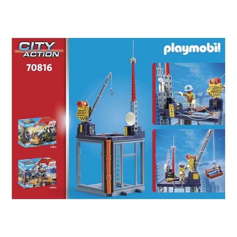 Playset Playmobil City Action Starter Pack Construction with crane 70816 - Acheter à 18,46 € seulement chez Collector's Boutique