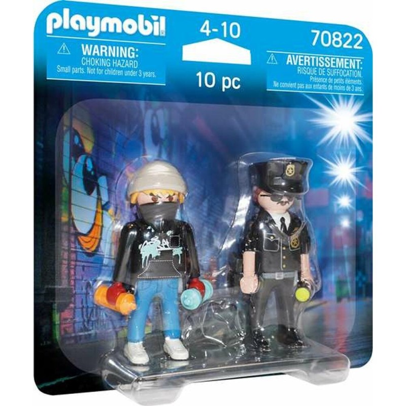 Playset Playmobil Duo Pack Police 70822 (10 pcs) - Acheter à 8,20 € seulement chez Collector's Boutique