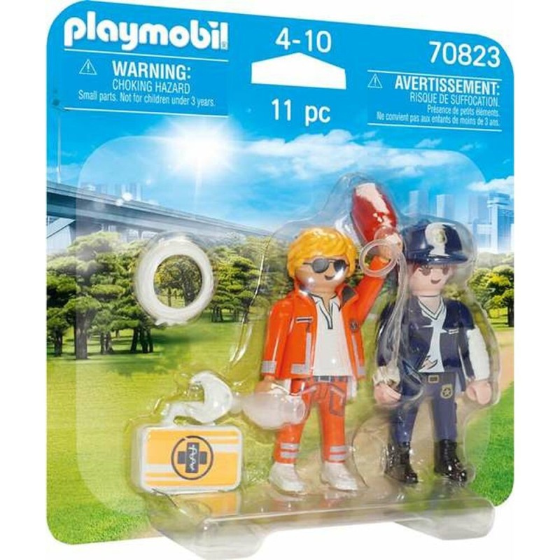 Playset Playmobil Duo Pack Doctor Police 70823 (11 pcs) - Acheter à 8,20 € seulement chez Collector's Boutique