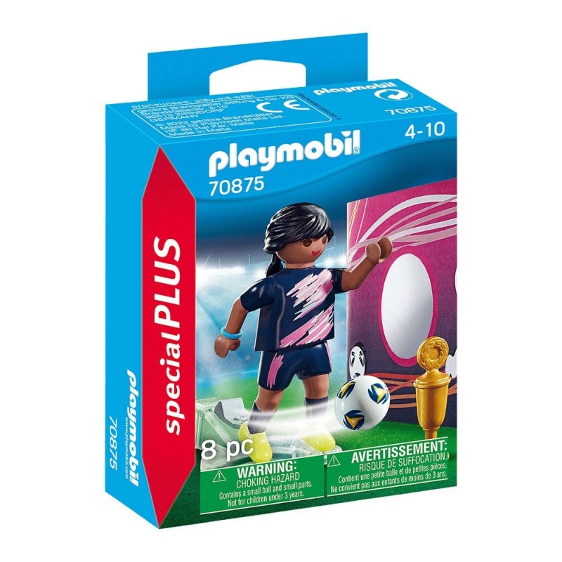 Playset Playmobil Footballer with a wall of goals 70875 - Acheter à 6,85 € seulement chez Collector's Boutique