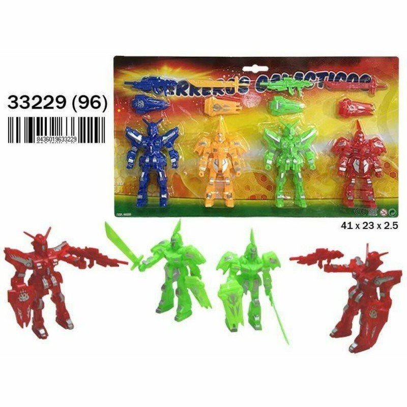 Figurines Articulées Robots 4 Pièces (41 x 23 x 2,5 cm) - Acheter à 3,46 € seulement chez Collector's Boutique