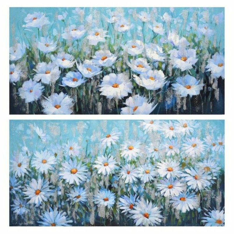 Cadre DKD Home Decor S3018306 Fleurs (120 x 3 x 60 cm) (2 Unités) - Acheter à 63,80 € seulement chez Collector's Boutique