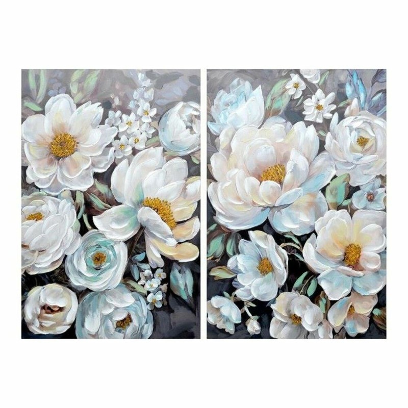 Cadre DKD Home Decor Fleurs (80 x 3 x 120 cm) (2 pcs) - Acheter à 78,05 € seulement chez Collector's Boutique