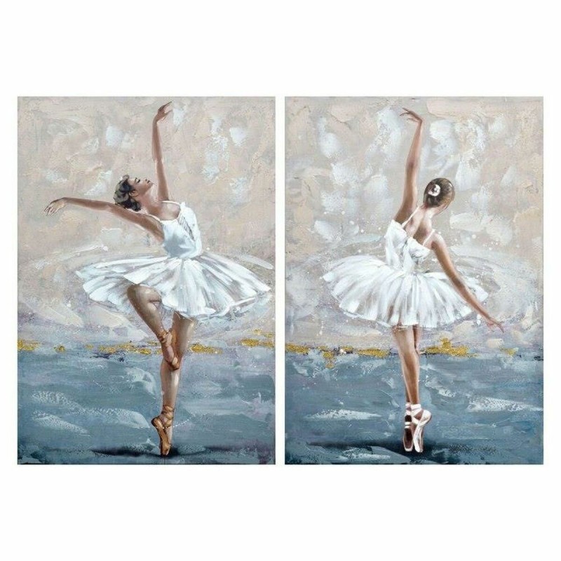 Cadre DKD Home Decor Ballerine (2 pcs) (70 x 3 x 100 cm) - Acheter à 74,22 € seulement chez Collector's Boutique