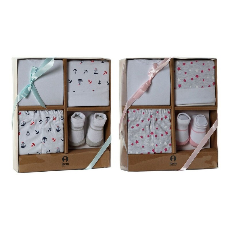 Coffret Bébé DKD Home Decor 0-6 Mois Coton (2 pcs) - Acheter à 26,89 € seulement chez Collector's Boutique