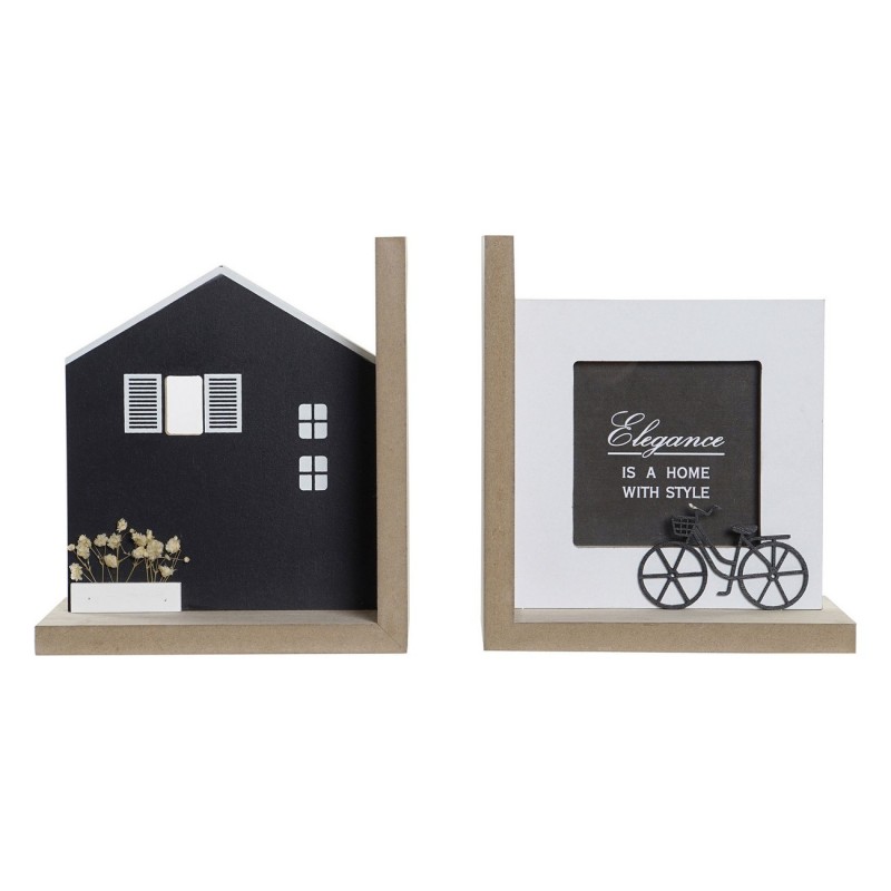 porte-livre DKD Home Decor Bois (2 pcs) (15 x 12 x 17 cm) - Acheter à 13,84 € seulement chez Collector's Boutique