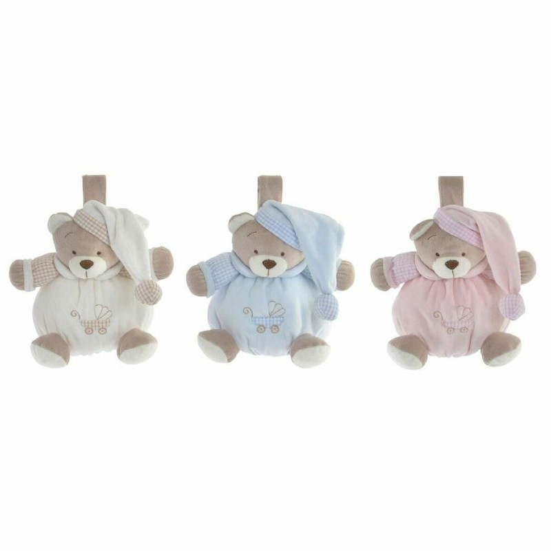 Ours en peluche DKD Home Decor Beige Polyester Celeste Rose clair (3 pcs) (19 x 12 x 20 cm) - Acheter à 37,21 € seulement chez C