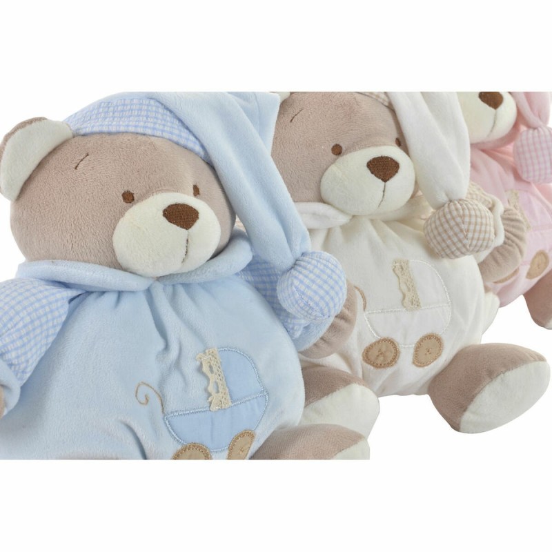 Ours en peluche DKD Home Decor Beige Polyester Celeste Rose clair (3 pcs) (26 x 20 x 20 cm) - Acheter à 36,12 € seulement chez C