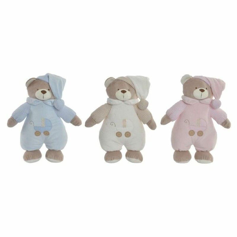 Ours en peluche DKD Home Decor Beige Polyester Celeste Rose clair (3 pcs) (24 x 12 x 30 cm) - Acheter à 41,51 € seulement chez C