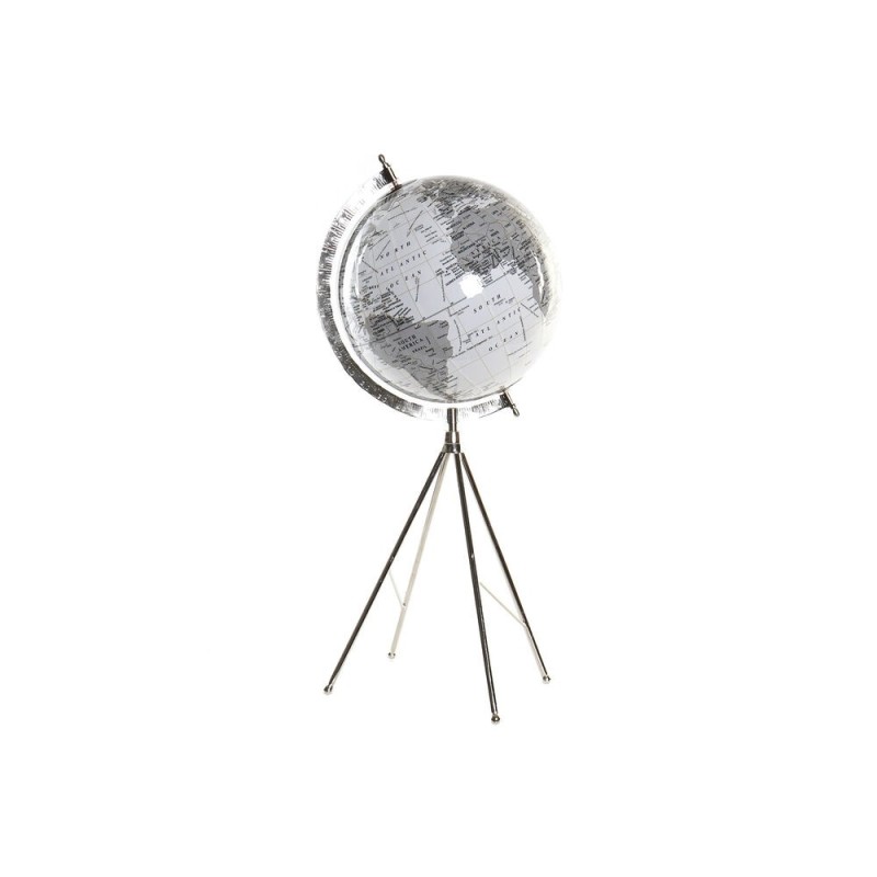 Globe terrestre DKD Home Decor Blanc Métal Plastique (27 x 25 x 61 cm) - Acheter à 45,01 € seulement chez Collector's Boutique