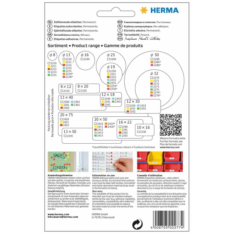 Adhésifs/étiquettes Herma (Reconditionné A+) - Acheter à 5,87 € seulement chez Collector's Boutique