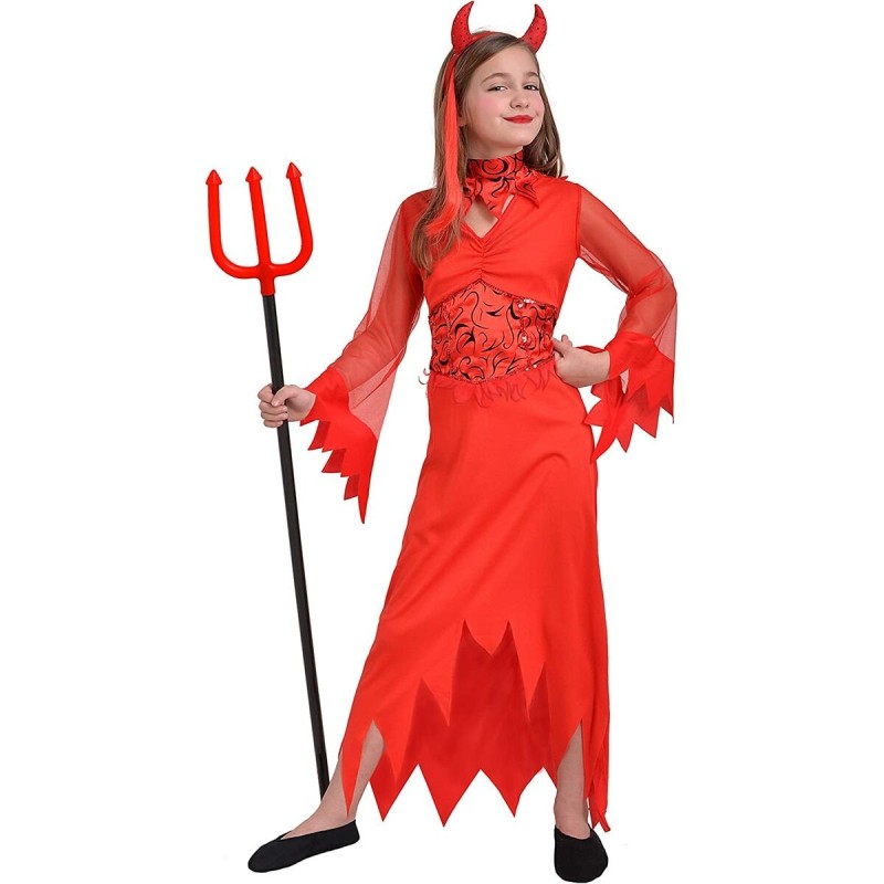 Déguisement pour Enfants Red Devil Girl (Reconditionné A+) - Acheter à 16,72 € seulement chez Collector's Boutique