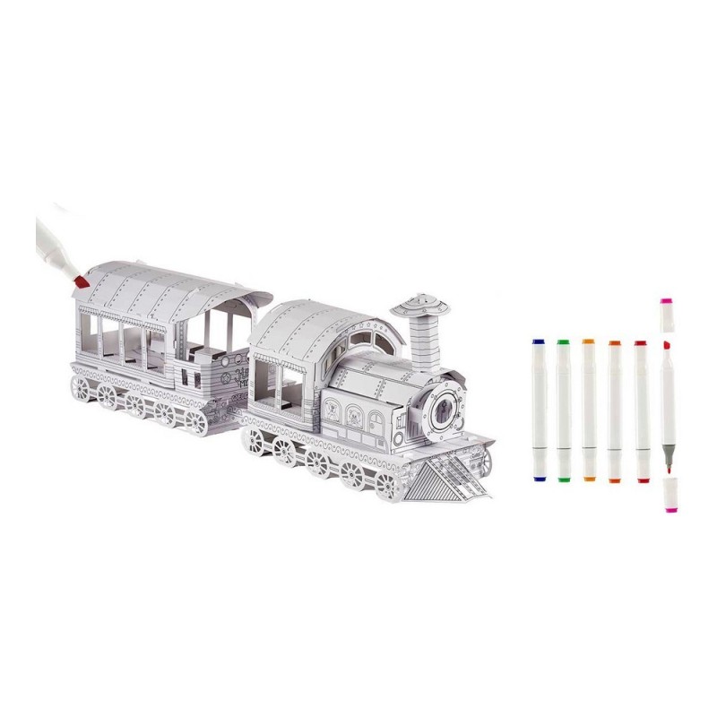 Travaux Manuel Train Papier 3D (124 x 44 x 30 cm) - Acheter à 16,67 € seulement chez Collector's Boutique