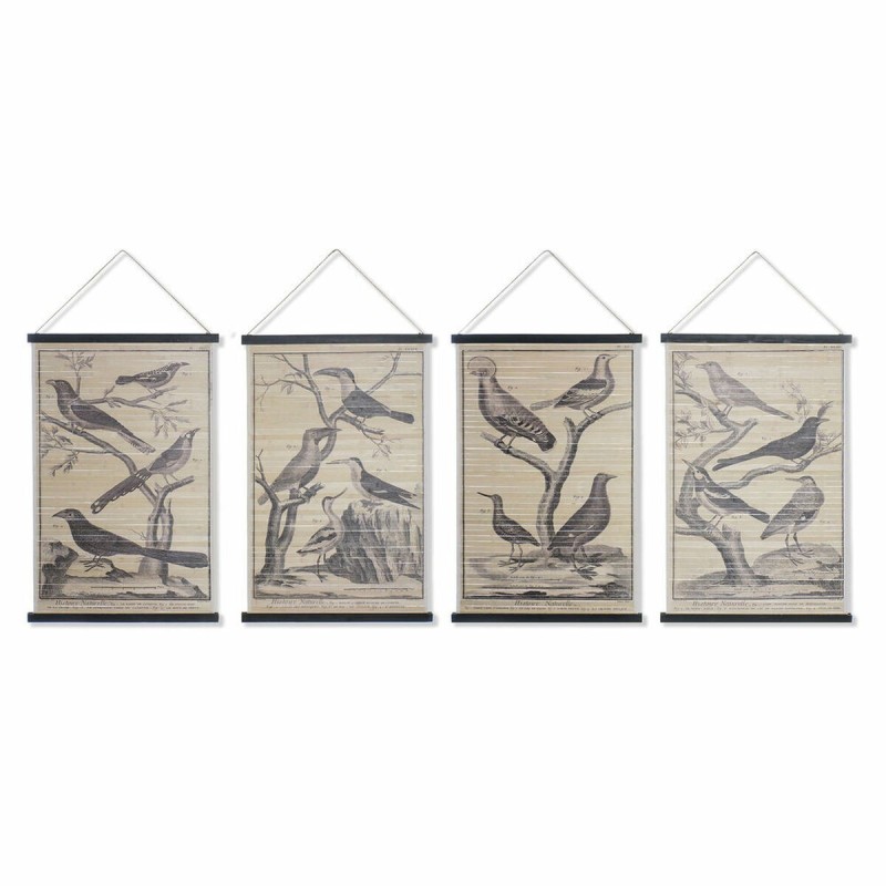 Toile DKD Home Decor Oiseaux (60 x 2 x 90 cm) (4 Unités) (12 Unités) - Acheter à 81,77 € seulement chez Collector's Boutique