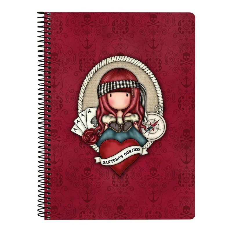 Cahier à Spirale Gorjuss Mary rose Noir Bordeaux A5 - Acheter à 3,82 € seulement chez Collector's Boutique