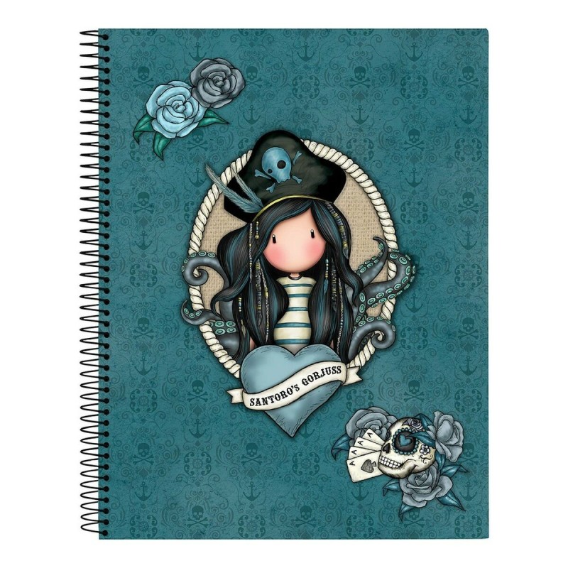 Carnet Gorjuss Black pearl Noir Turquoise A4 - Acheter à 7,06 € seulement chez Collector's Boutique