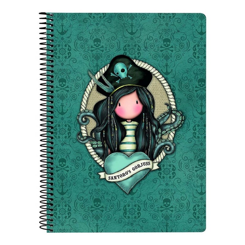 Cahier à Spirale Gorjuss Black pearl Noir Turquoise A5 - Acheter à 3,82 € seulement chez Collector's Boutique