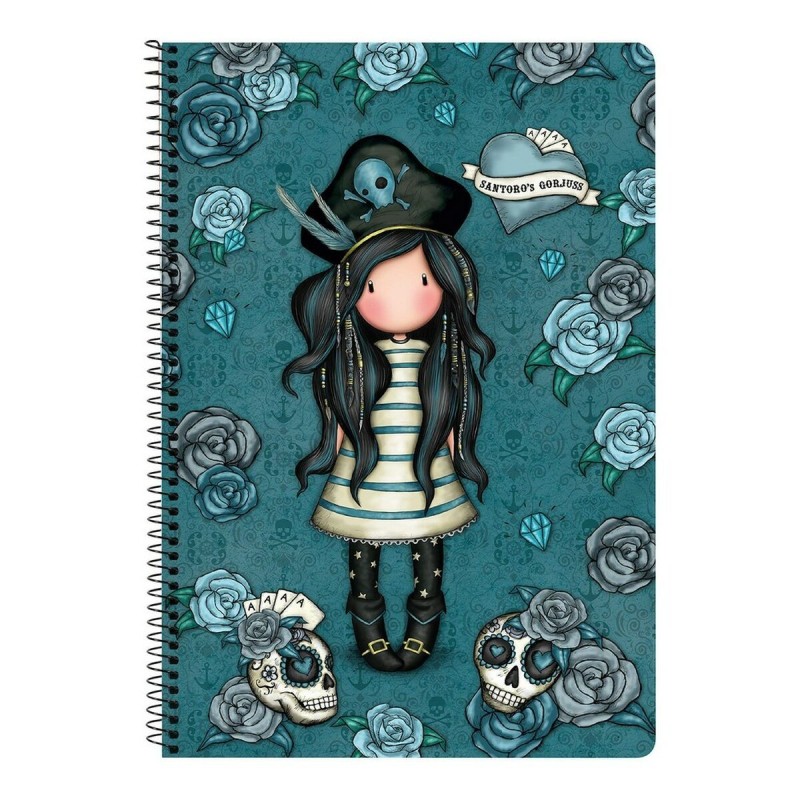 Cahier à Spirale Gorjuss Black pearl Noir Turquoise A4 - Acheter à 5,14 € seulement chez Collector's Boutique