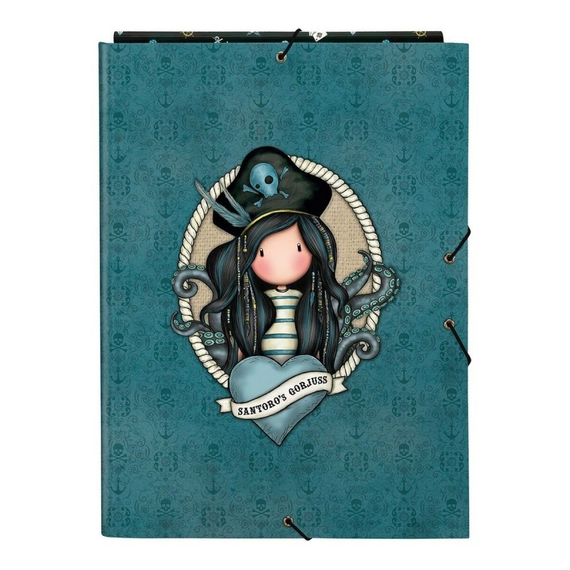 Dossier Gorjuss Black Pearl Noir Turquoise A4 (26 x 33.5 x 2.5 cm) - Acheter à 4,55 € seulement chez Collector's Boutique