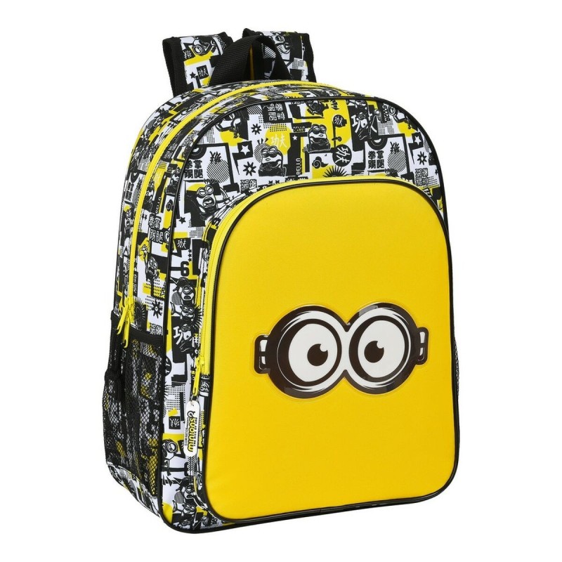 Cartable Minions Noir Blanc Jaune (33 x 42 x 14 cm) - Acheter à 16,03 € seulement chez Collector's Boutique