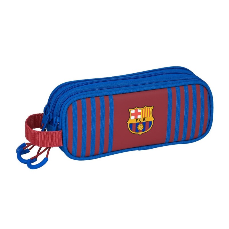 Trousse Fourre-Tout Triple F.C. Barcelona M635 Bordeaux Blue marine (21 x 8.5 x 7 cm) - Acheter à 11,10 € seulement chez Collect