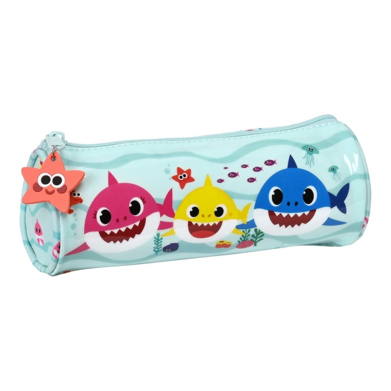 Trousse d'écolier cylindrique Baby Shark Beach Day Bleu clair (20 x 7 x 7 cm) - Acheter à 7,78 € seulement chez Collector's Bout