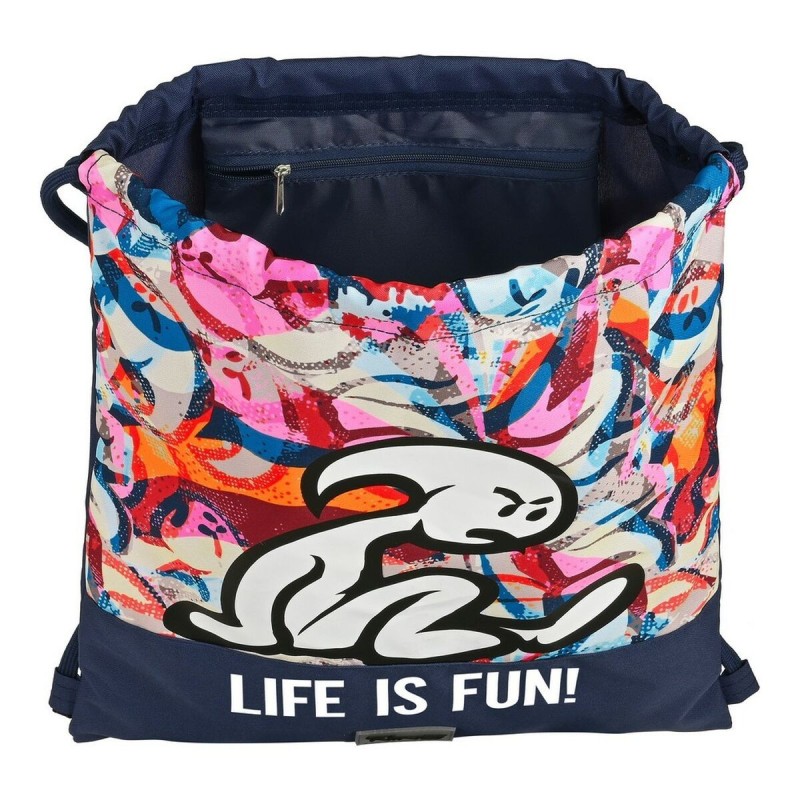 Sac à dos serré par des ficelles El Niño Life is fun Multicouleur (35 x 40 x 1 cm) - Acheter à 10,61 € seulement chez Collector'