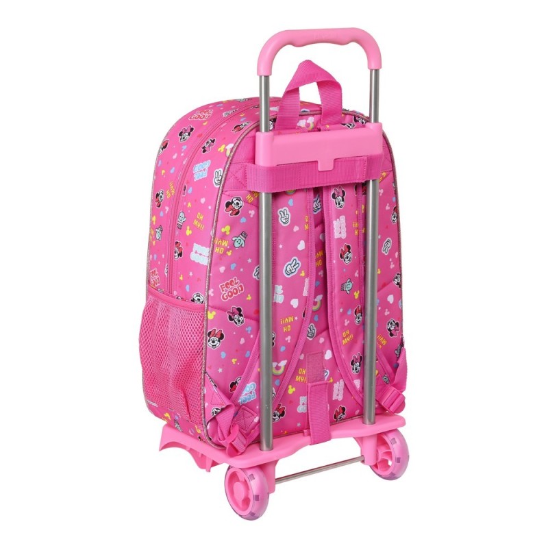 Cartable à roulettes Minnie Mouse Lucky Rose (33 x 42 x 14 cm) - Acheter à 24,29 € seulement chez Collector's Boutique