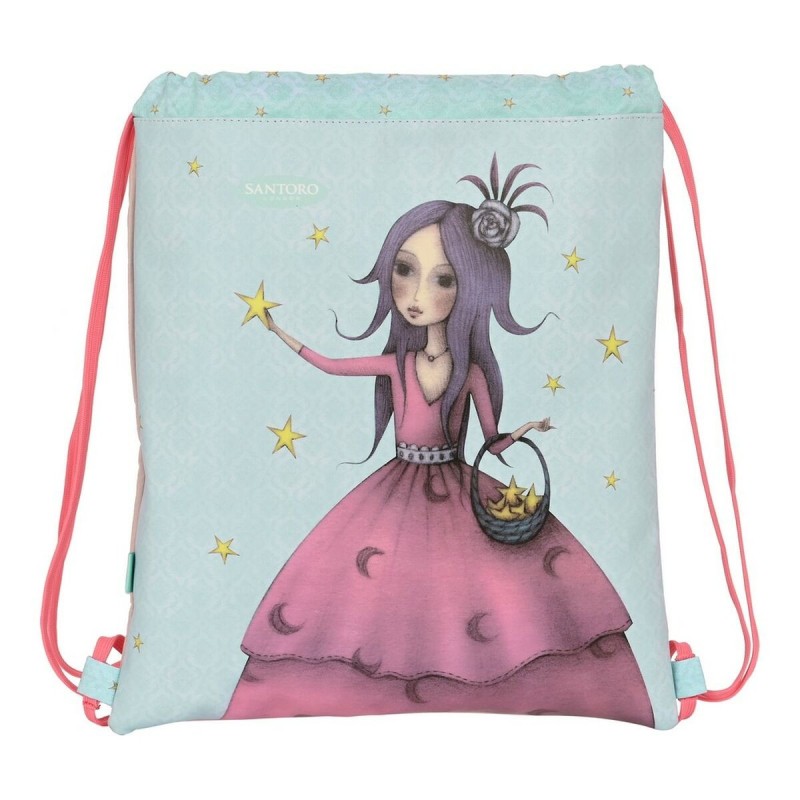 Sac à dos serré par des ficelles Santoro Estella Rose Vert (35 x 40 x 1 cm) - Acheter à 10,61 € seulement chez Collector's Bouti