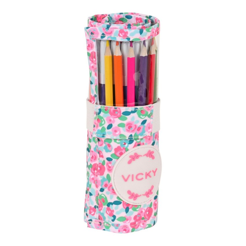 Pochette crayons Vicky Martín Berrocal Rosebloom Enveloppante Multicouleur (27 Pièces) (7 x 20 x 7 cm) - Acheter à 9,65 € seulem