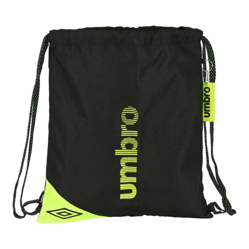 Sac à dos serré par des ficelles Umbro Essentials Noir Citron (35 x 40 x 1 cm) - Acheter à 10,61 € seulement chez Collector's Bo