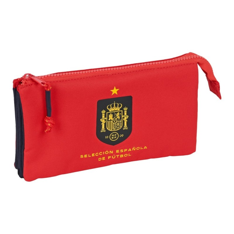 Trousse d'écolier RFEF Rouge Bleu (22 x 12 x 3 cm) - Acheter à 10,72 € seulement chez Collector's Boutique