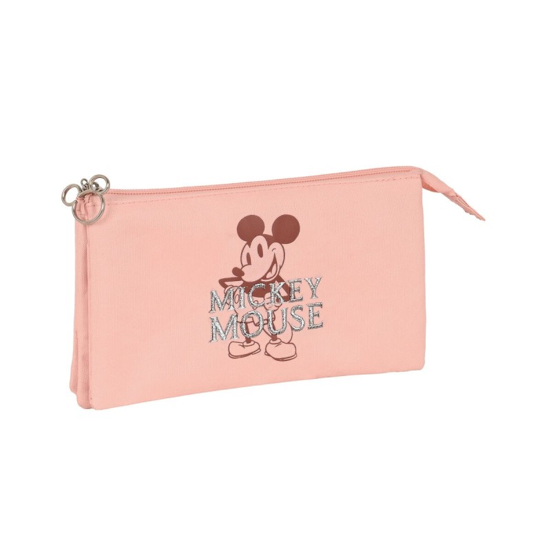 Trousse Fourre-Tout Triple Mickey Mouse Clubhouse Cotton Rose (22 x 12 x 3 cm) - Acheter à 7,04 € seulement chez Collector's Bou