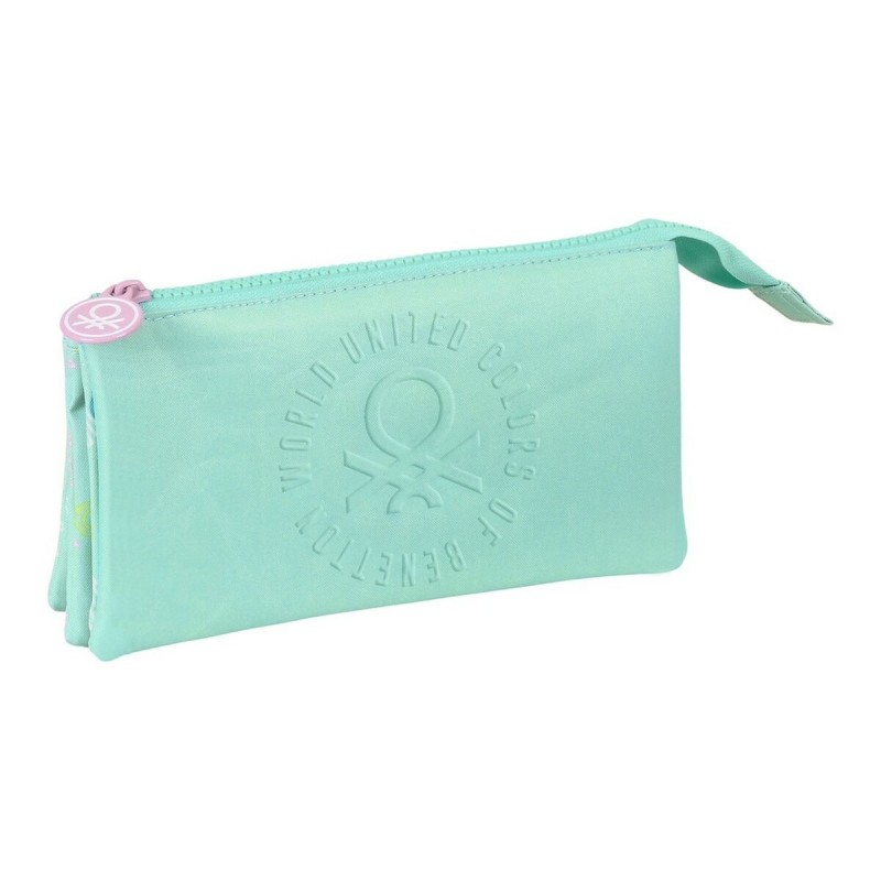 Trousse d'écolier Benetton World Menthe (22 x 12 x 3 cm) - Acheter à 7,60 € seulement chez Collector's Boutique