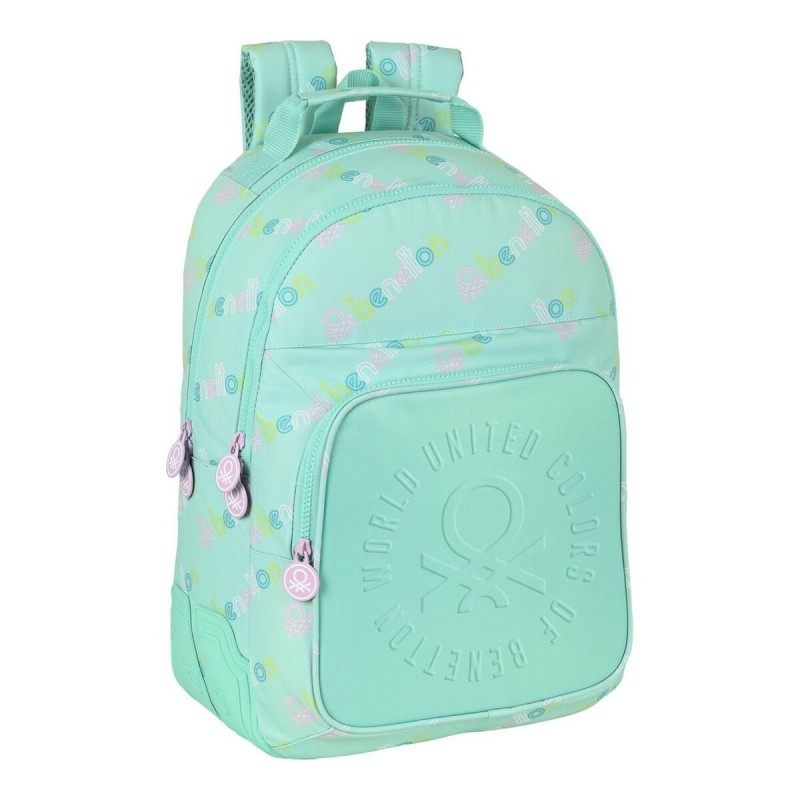 Cartable Benetton World Menthe (32 x 42 x 15 cm) - Acheter à 22,99 € seulement chez Collector's Boutique