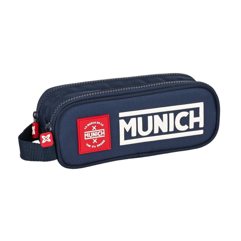 Trousse Fourre-Tout Double Munich Storm Blue marine (21 x 8 x 6 cm) - Acheter à 6,67 € seulement chez Collector's Boutique