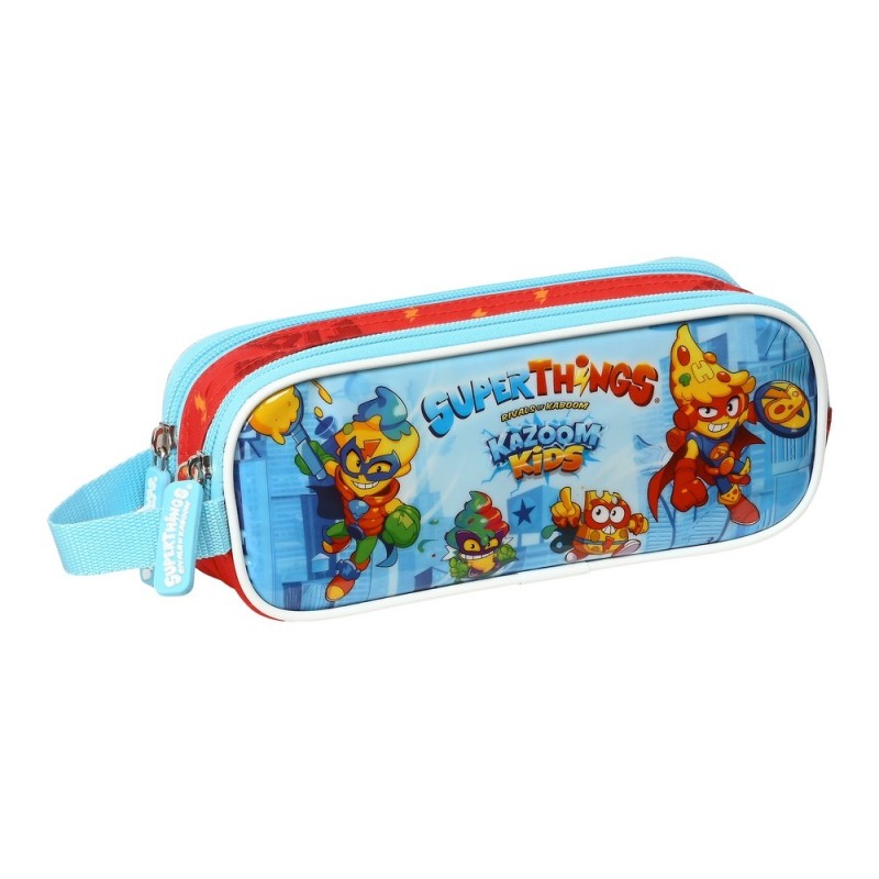 Trousse d'écolier SuperThings Kazoom Kids Rouge Bleu clair (21 x 8 x 6 cm) - Acheter à 6,67 € seulement chez Collector's Boutiqu