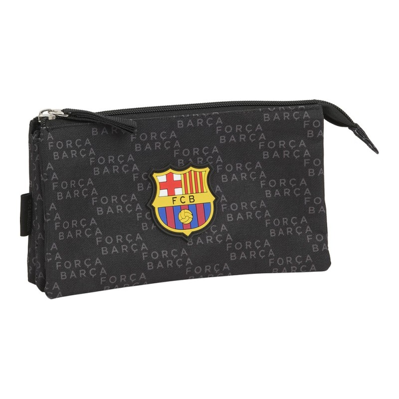 Trousse d'écolier F.C. Barcelona Força Barça Noir (22 x 12 x 3 cm) - Acheter à 10,61 € seulement chez Collector's Boutique