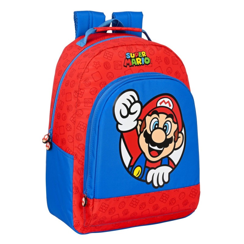 Cartable Super Mario Rouge Bleu (32 x 42 x 15 cm) - Acheter à 32,39 € seulement chez Collector's Boutique