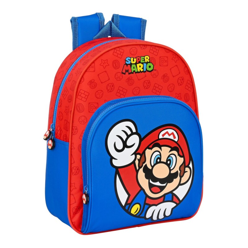 Cartable Super Mario Rouge Bleu (28 x 34 x 10 cm) - Acheter à 24,28 € seulement chez Collector's Boutique