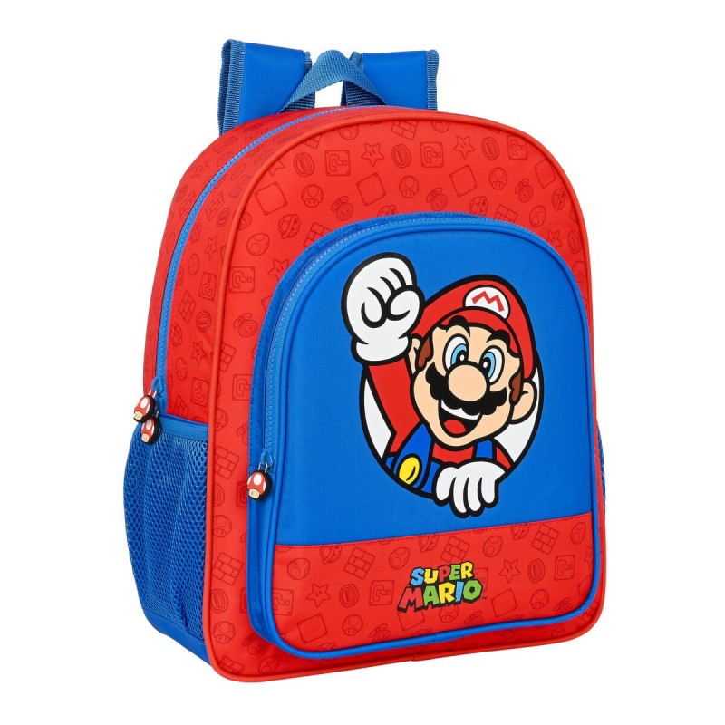 Cartable Super Mario Rouge Bleu (32 x 38 x 12 cm) - Acheter à 28,86 € seulement chez Collector's Boutique