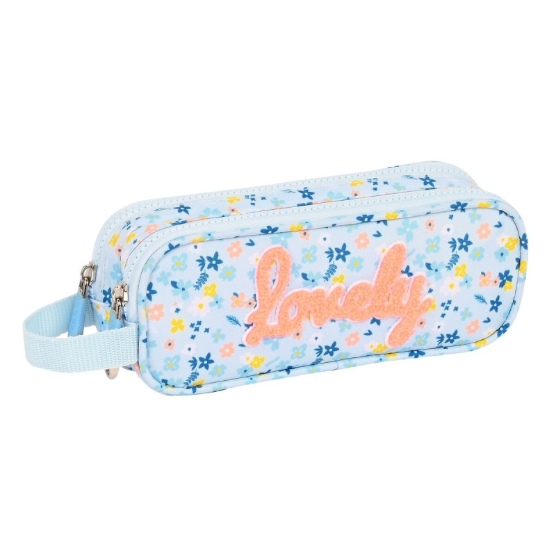 Trousse Fourre-Tout Double Moos Lovely Bleu clair (21 x 8 x 6 cm) - Acheter à 9,32 € seulement chez Collector's Boutique