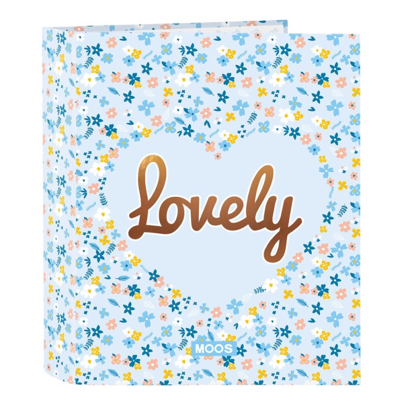 Reliure à anneaux Moos Lovely Bleu clair A4 (27 x 33 x 6 cm) - Acheter à 7,00 € seulement chez Collector's Boutique