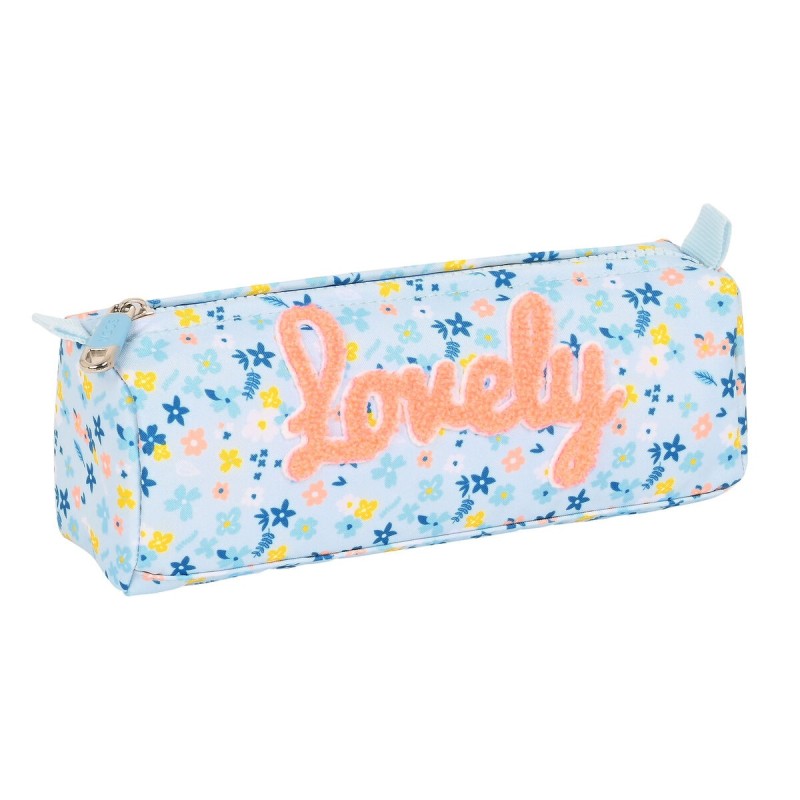 Trousse d'écolier Moos Lovely Bleu clair (21 x 8 x 7 cm) - Acheter à 7,62 € seulement chez Collector's Boutique