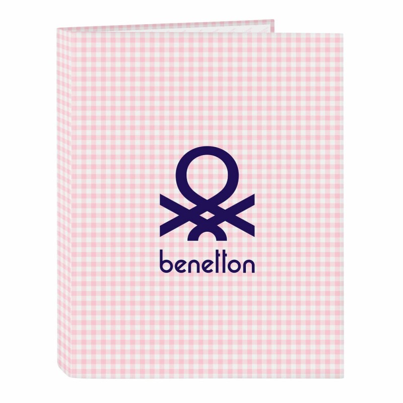 Reliure à anneaux Benetton Vichy Rose A4 (26.5 x 33 x 4 cm) - Acheter à 5,71 € seulement chez Collector's Boutique