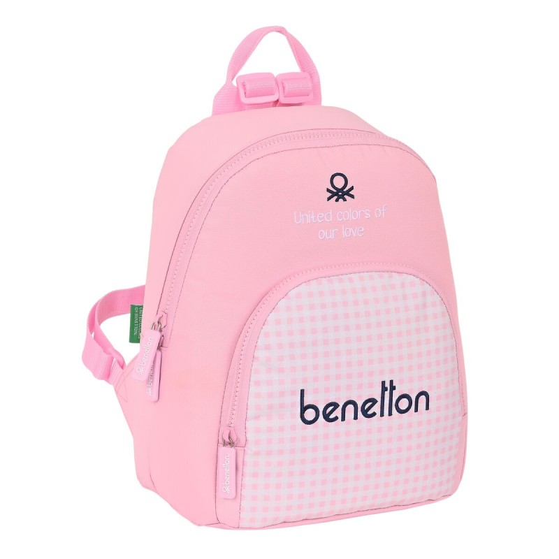 Sac à dos enfant Benetton Vichy Mini Rose (25 x 30 x 13 cm) - Acheter à 20,80 € seulement chez Collector's Boutique