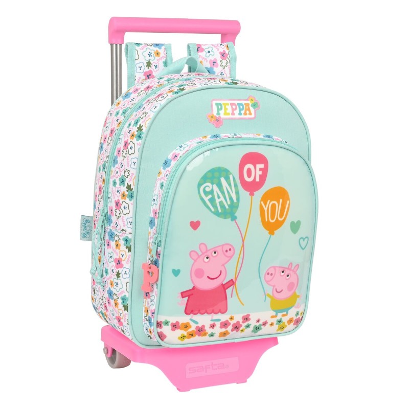 Cartable à roulettes Peppa Pig Cosy corner Bleu clair (26 x 34 x 11 cm) - Acheter à 32,39 € seulement chez Collector's Boutique